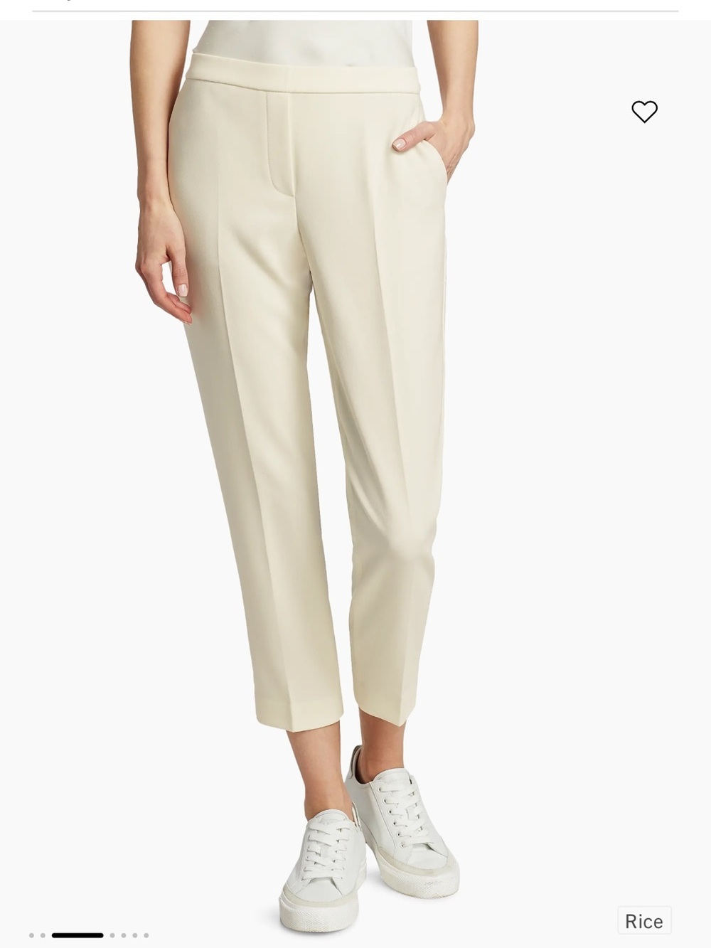 Theory treeca Cream Dress Pants Slim Trousers women 2 casual event ankle pull on